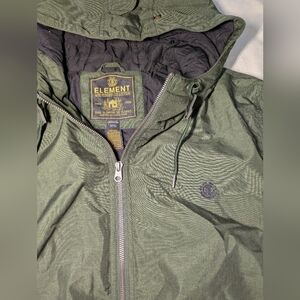 Element Men's Olive Windbreaker Jacket